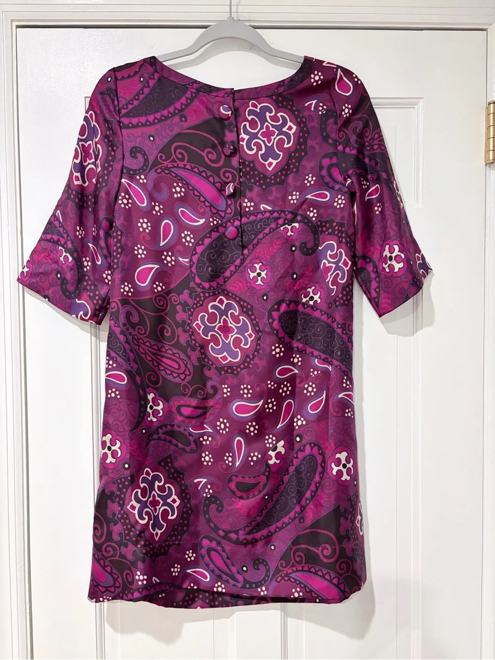 Banana Republic Purple Paisley Midi Dress